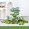 Luxury Faux Green Plant and Flower Decor - Indoor Moss and Grass Clusters for Elegant Landscaping.