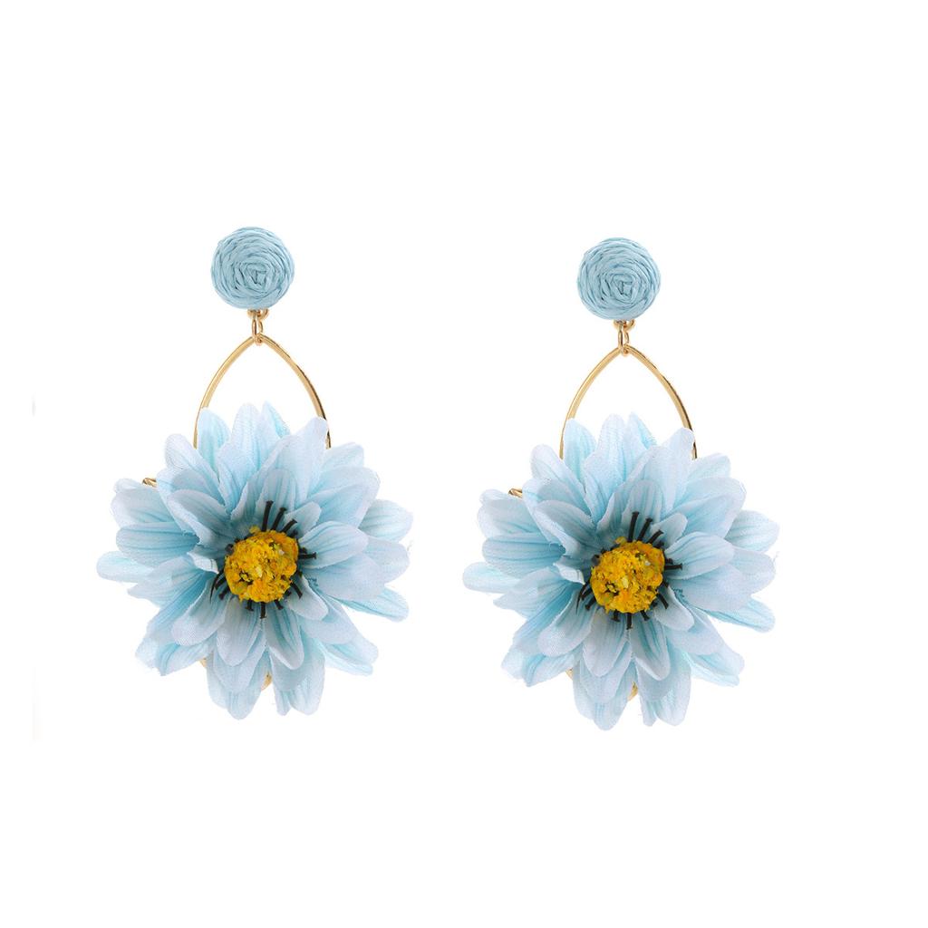 Fashionable Three-dimensional Floral Pendant Earrings, Niche and Exaggerated Earrings, Spring and Summer Dopamine Sweet