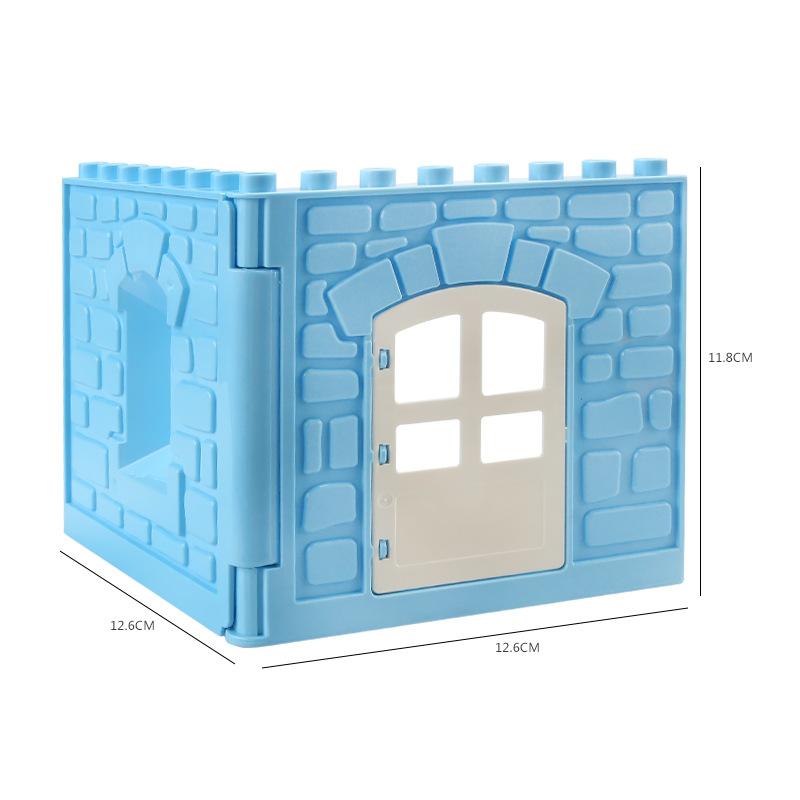 Große Partikel Bausteine Haus Fenster Wand Türen Haushaltszubehör Kinder Hots Ziegel Diy Spielzeug Für Kinder Mädchen Set Geschenk