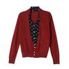 Fake zweiteiliger Cardigan-Pullover Winter Neu Mittleres Alter Mama Beliebtes Polka-Dot-Oberteil