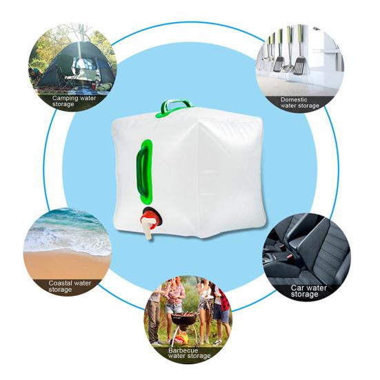 2Pcs Water Carrier Bags with Handle Large Capacity Food Grade BPA Free Water Storage Container Jugs Camping Supplies