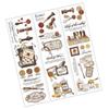 Klebeband Sticker PET Vintage Romantisch Stark Klebend Wiederverwendbar Dekoband für Planer Papiere