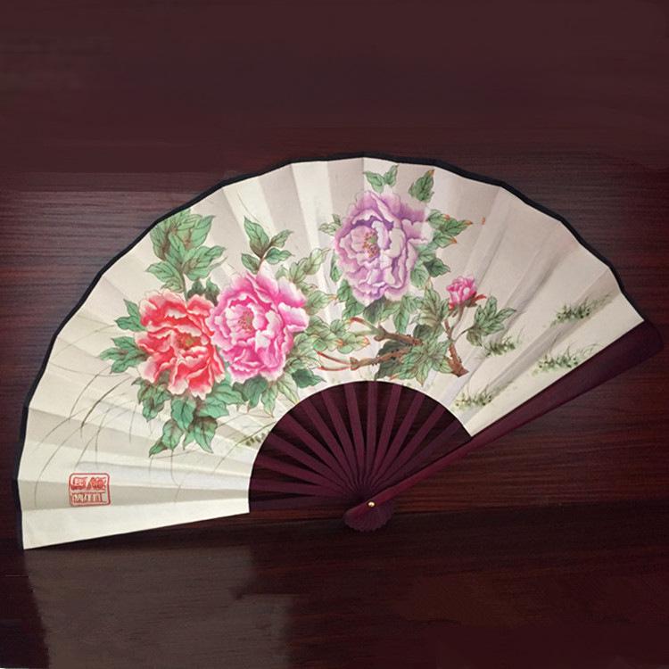 Éventail pliant de style ancien de 8 pouces: Éventail promotionnel portable pour hommes chinois