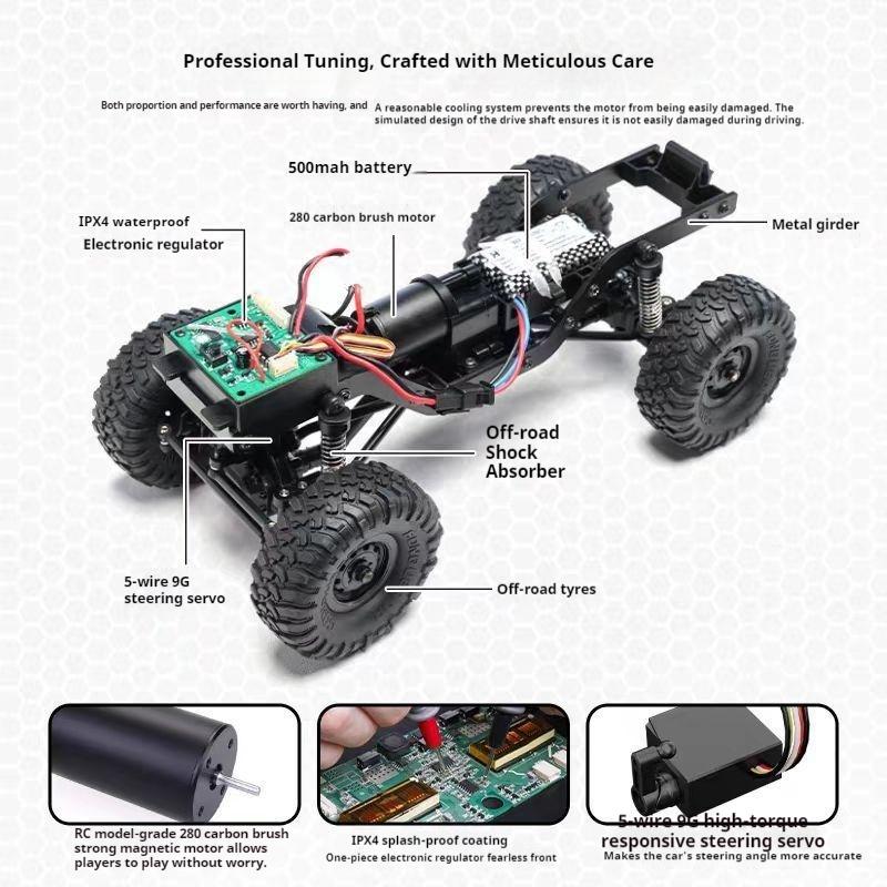 New Upgrade And Optimize Hb-R1601-R1603 1:16 Horse Rc Remote Control Model Simulation Car 4Wd Off-Road Climbing Car Boys'