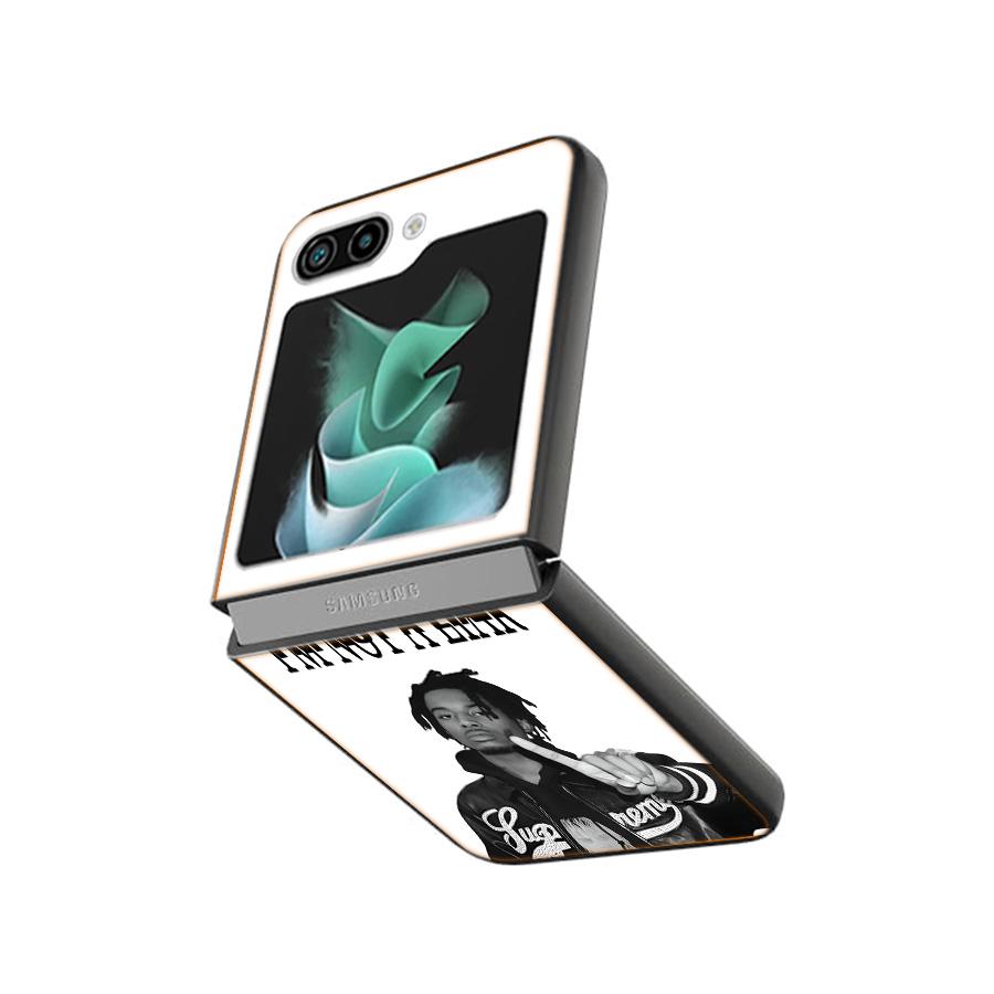I AM MUSIC P-Playboi Carti Phone Case For Samsung Z Flip 7 6 5G Galaxy Z Flip4 Z Flip5 Z Flip3 Coque Black Hard PC Shell Protect