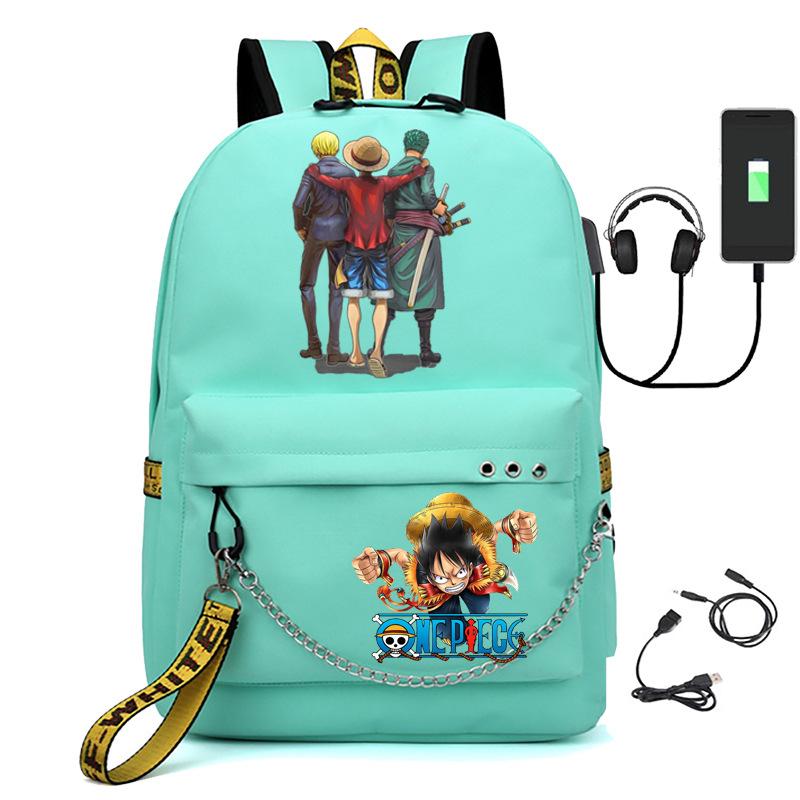 USB student school bag travel backpack printed One Piece casual trendy bag