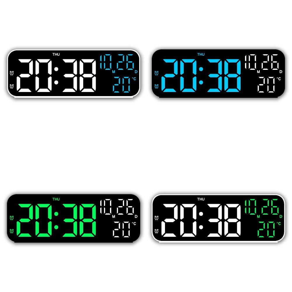12/24H Format Large Digital Clock Voice Control Alarm Clock Dual Control Table Clock  Office Decor