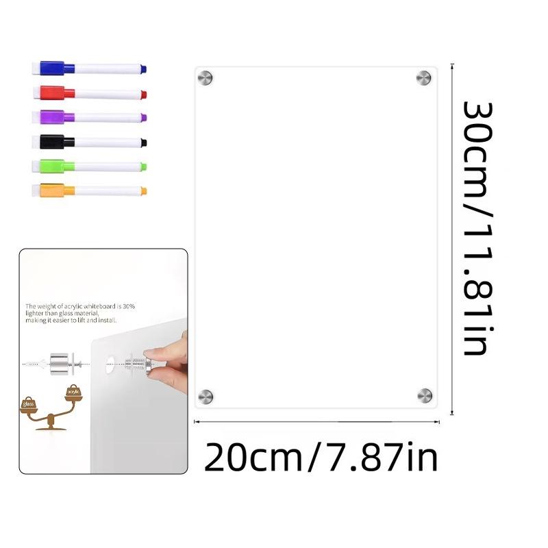 3D Magnetic Acrylic Erasable Note & Planner Board for Refrigerator