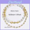 Vintage Artificial Pearl Necklace For Women With Geometric Pendant Elegant Autumn Winter Jewelry