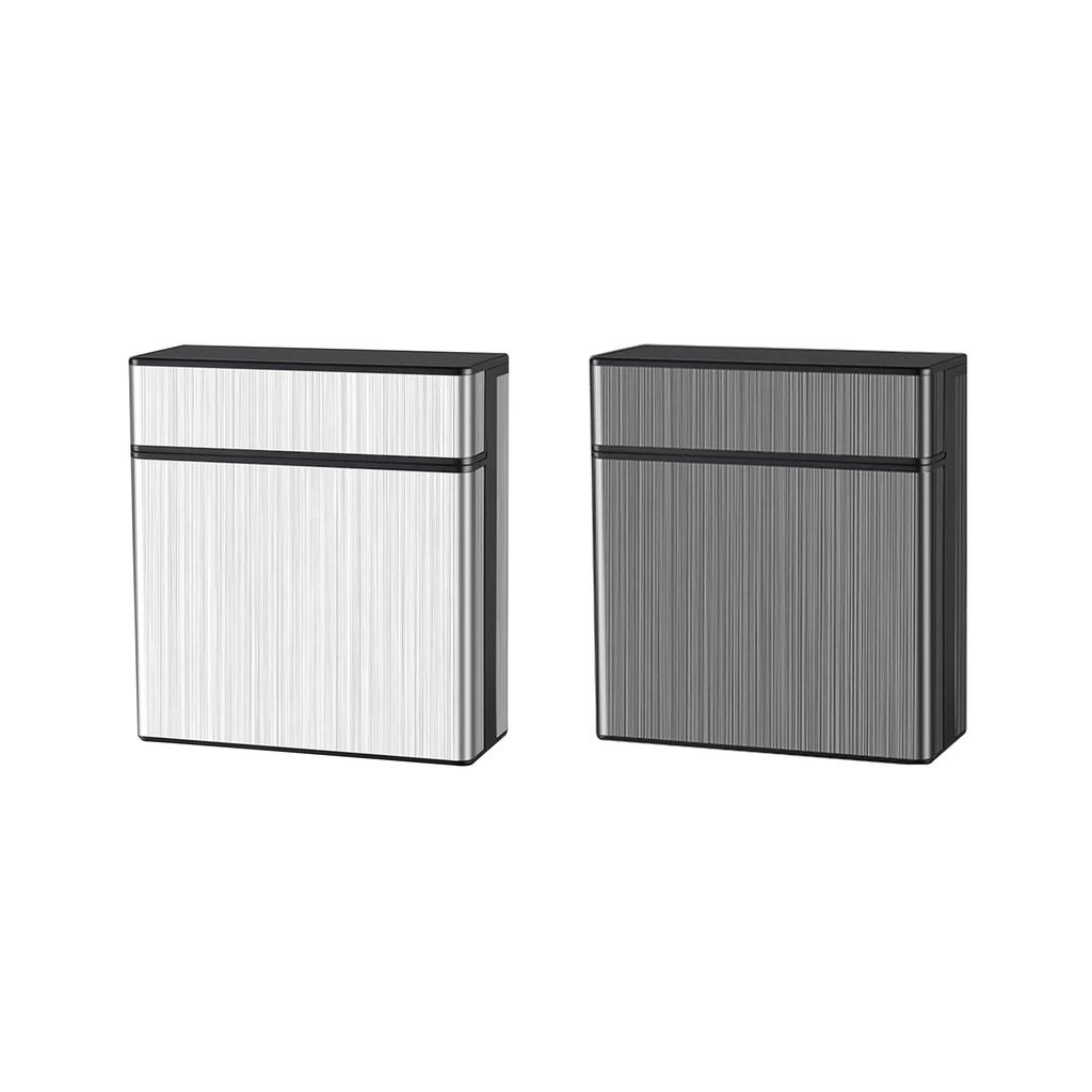 New 40 Capacity Windproof Metal Cigarette Case Aluminum Alloy Plastic Auto Flip Seal Moisture Proof Holder