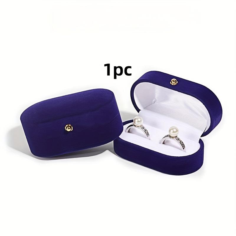 1pc Velvet Ring Earring Box Valentine's Day Gift Jewelry Storage Display Packaging Box Elegant Jewelry Display & Packaging Supplies