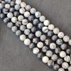 Size 6 MM 8 MM 10 MM Size, Genuine Natural Polish Stone Web Jasper Gemstone Beads, Black Round Loose Beads.
