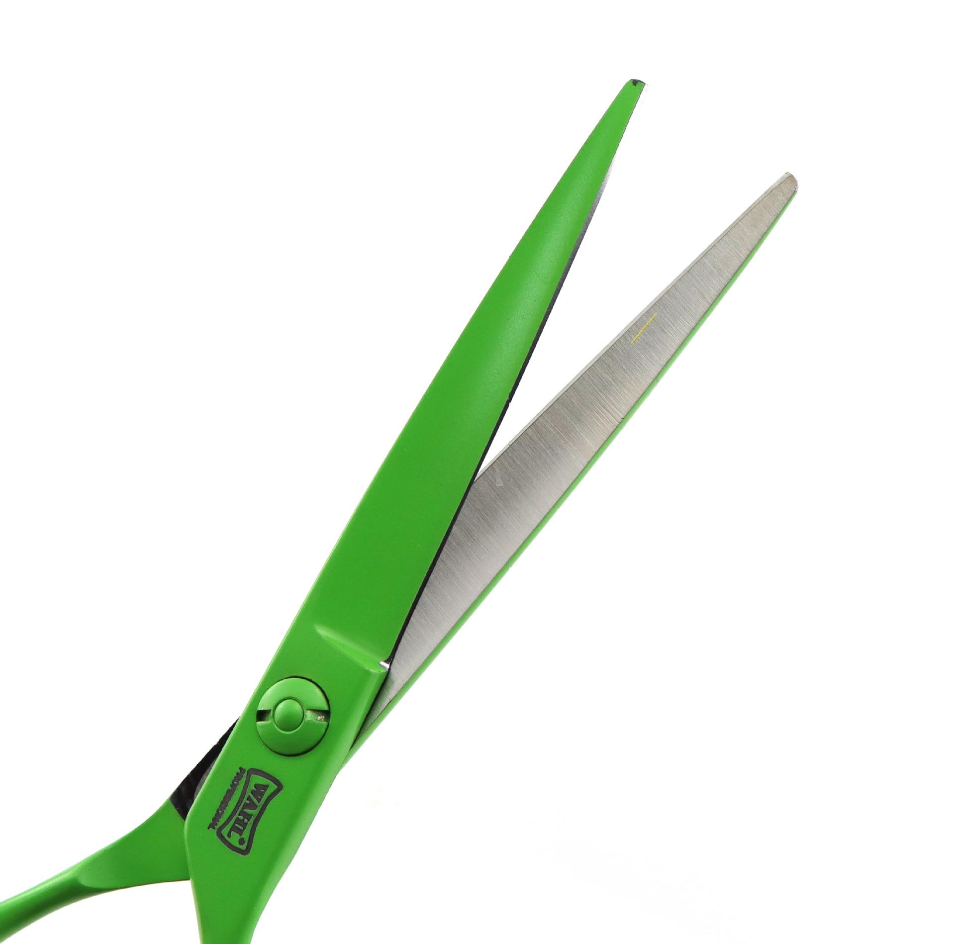 Painted green, hair scissors, hair scissors, flat scissors, bangs scissors, antlers, fish bone teeth, non-marking teeth scissors green flat cut