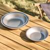 Palumbine Titanium Plate, Camping Plate, Diameter 14cm, Lightweight, Direct Fire,