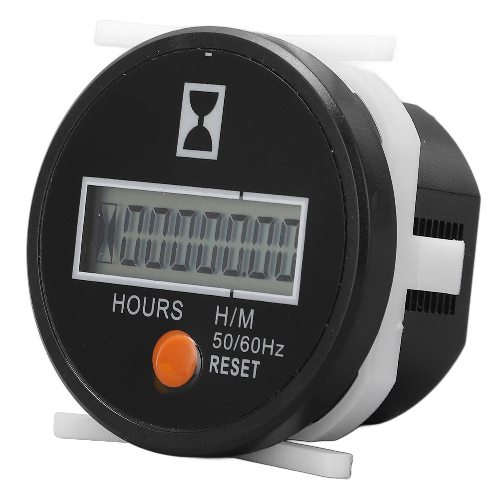 

Digital Hour Meter High Precise Mechanical Hourmeter Wide Range Hour Gauge with Reset Button 24‑240V