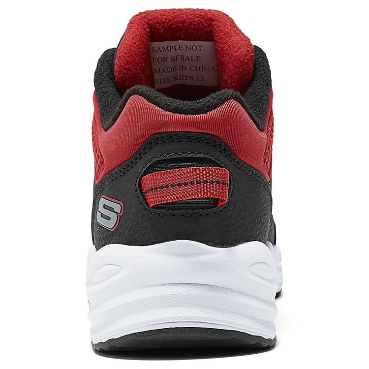 Skechers Kids Versatile Comfortable Non-Slip Durable Mid-Top Outdoor Shoes Kids Shoes Black 405291L-BKRD