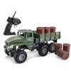 Jitu 1:16 Scale Rc Military Truck 4Wd Off Road Climbing Simulated Army Transport Vehicle With Led Lights 27Mhz Toy Car For Boys