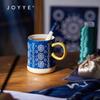 JOYYE Embroidered Ceramic Mug with Spoon