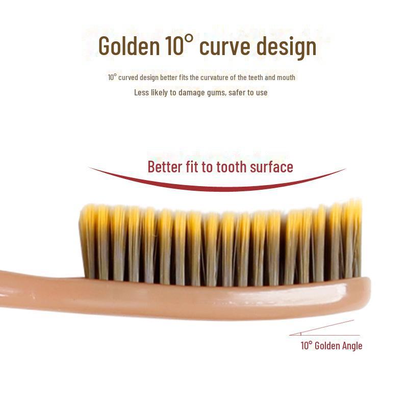 Sam's Bamboo Charcoal Silk Toothbrushes - 5 Pack with Long Heads