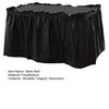 Disposable Waterproof Table Skirt with Adhesive Strip 420x70cm Heavy-Duty Plastic Cover for Wedding Birthday Party Easy Cleanup Elegant Event Decor