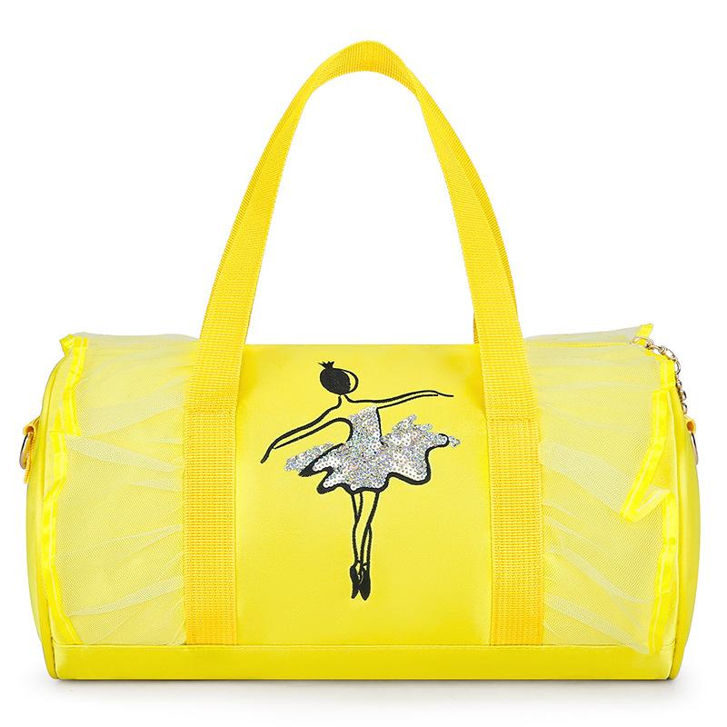 Roztomilý dětský módní batoh růžový zelený fialový sportovní taneční taška flitrový potisk taška přes rameno gymnastika balet latina taška pro dětské dívky