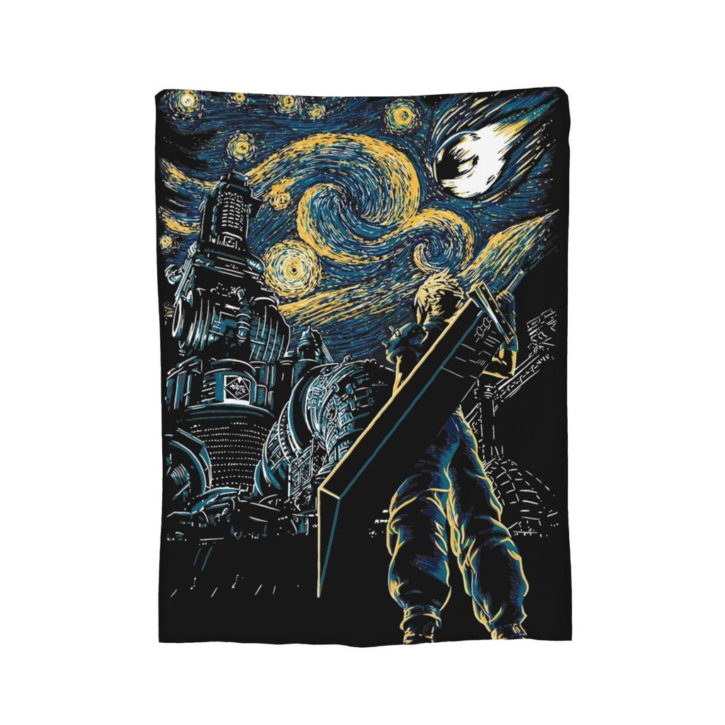 Anime Cheerful Tifa Lockhart  Flannel Throw Blankets Finals Fantasys  Blanket for Home Couch Super Warm Plush Thin Quilt,