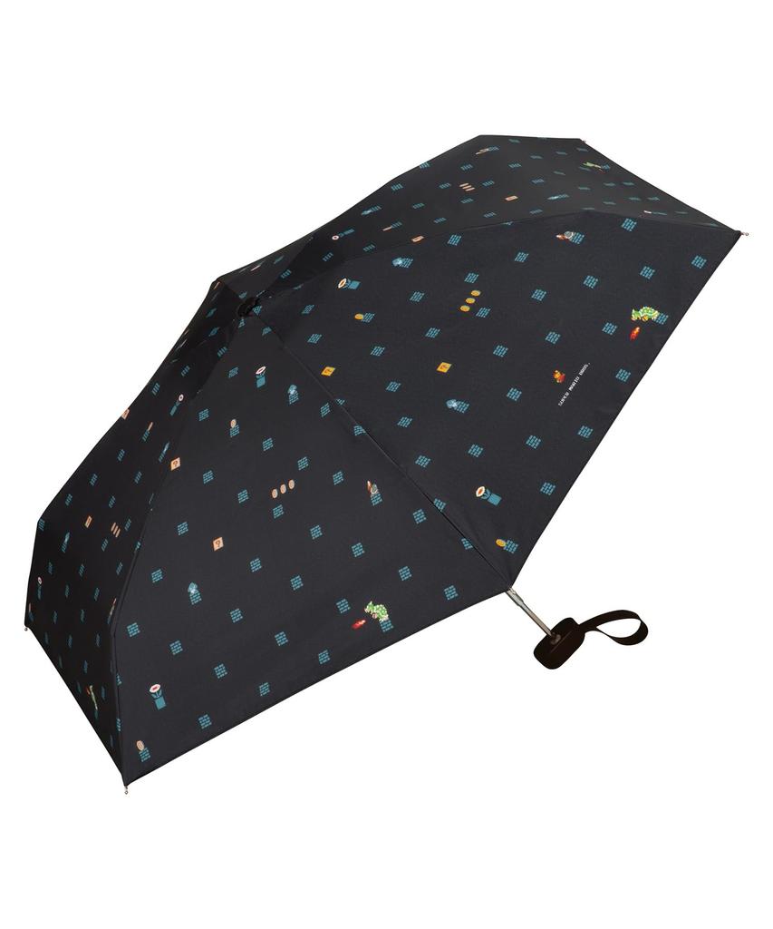 Sun Mini Super Mario UV Heat For Rain or Folding For [2025] Wpc. Umbrella, Shading, Brothers, Black, 100% Shading, 100% Protection, UPF50+,