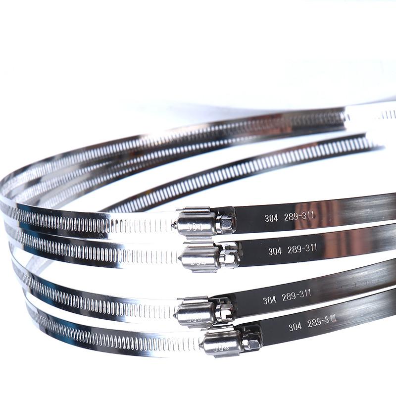 5pcs 8mm-700mm Pipe Clamps Heavy Duty Stainless Steel Hose Clips Car Fuel Hose Pipe Clamps Worm Drive Durable Anti-oxidation