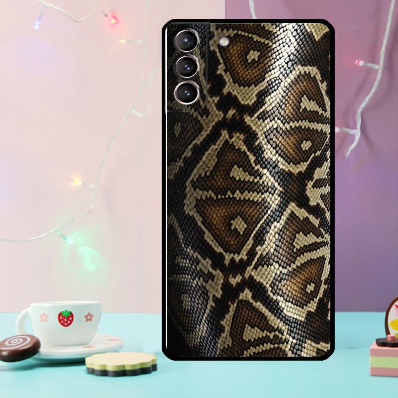 Snake Skin Case For Samsung Galaxy S21 S20 FE S22 S23 S24 Ultra Note 10 Plus Note 20 S8 S9 S10 Cover