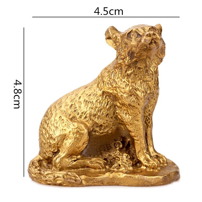 Kreative Retro Messing Tierkreiszeichen Simulation Tier Goldene Kleine Skulptur Handwerk Dekoration Chinesische Moderne Heimdekoration
