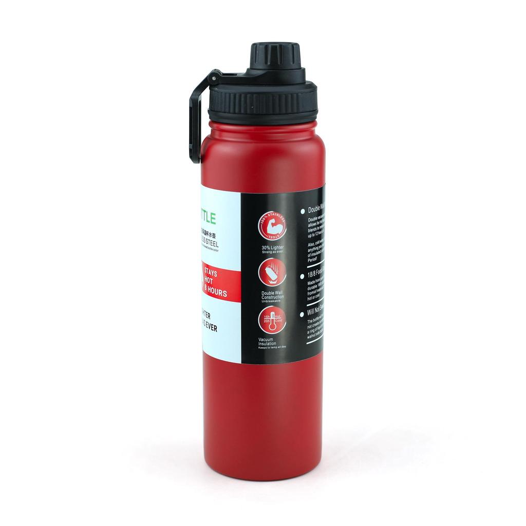 American-Style Large Capacity Stainless Steel Thermos - Portable Outdoor Sports Water Bottle