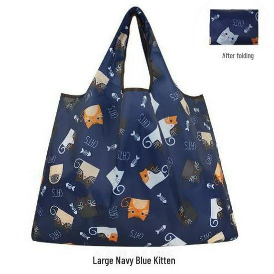 

Large Cute Cartoon Foldable Shopping Tote Bag - Eco-Friendly, Portable, and Spacious