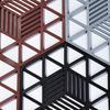 2Pcs Cup Mat Splicable Heat Insulation Silicone Nordic Hollow Hexagonal Pot Coaster Pad