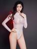 Ultrathin Sheer Women'S Bodysuit Shiny Smooth Elastic Tights Long Sleeve Woman Clothing Sexy Allure Leotard Exotic Tops