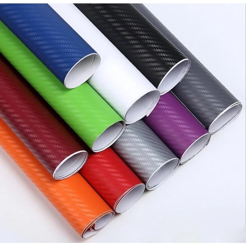3D Carbon Fiber Car Stickers Roll Film Wrap DIY Car Motorcycle  Styling Decoration Vinyl Colorful Decal Laptop Skin Phone Cover