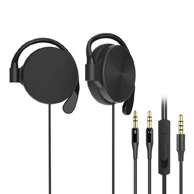 Sports Earbuds Wired Earphone with Microphone 3.5mm Plug Jack with Over Ear Hook