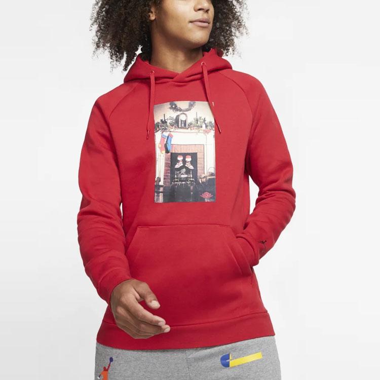 Jordan Jumpman Chimney Fleece Pullover Hoodie Men Hoodie Red CT4886-687