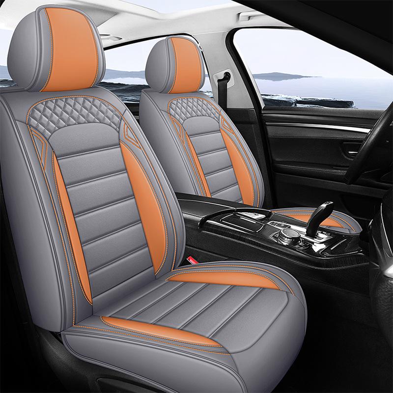 5-Seat Faux Leather Full Coverage Car Seat Covers, All-Season Wear-Resistant & Breathable, Soft Comfort with 3D Side Wing Design, Adjustable Rear Seat