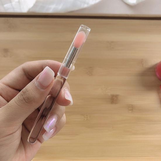 Yousheng Eyeshadow Brush Multifunctional with Lid Lightweight Silicone Lip Cosmetic Brush for Women