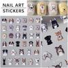 Retro  Series Scrapbook Journal Sticker Cartoon Anime Red Color Stationery Sticker DIY Decor Nail Sticker