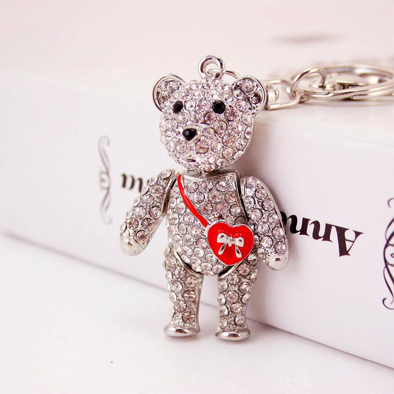 Teddy Bear Crossbody Bag & Keychain - Animal Charm Bag Pendant for Women