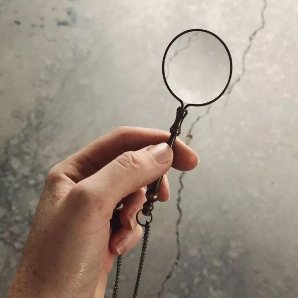 

Ожерелье с увеличительным стеклом в винтажном стиле из латуни как