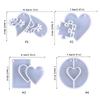 Heart Silicone Resin Mold,Valentines Epoxy Casting Mold for DIY Crafts Pendant Jewelry Making Keychain Silicone Mold