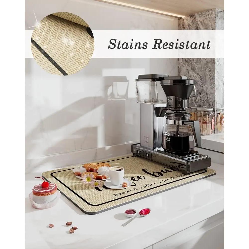 Große Küche Super Saugfähige Matte Kaffee Teller Abtropfmatte Trocknen Matte Schnell Trocknend Badezimmer Abfluss Pad Küche Wasserhahn Tischset