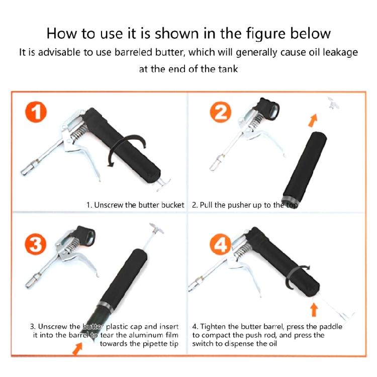 Convenient 120cc High Pressure Oil Grease Guns for Precise Lubrication Application, Heavy Duty Machines Mechanical Work