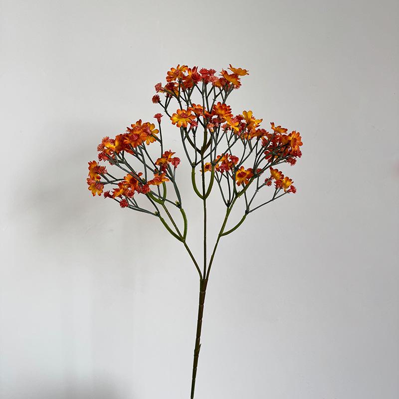 

Soft Rubber Baby s Breath Artificial Flowers for Home or Wedding Decorations оранжевый