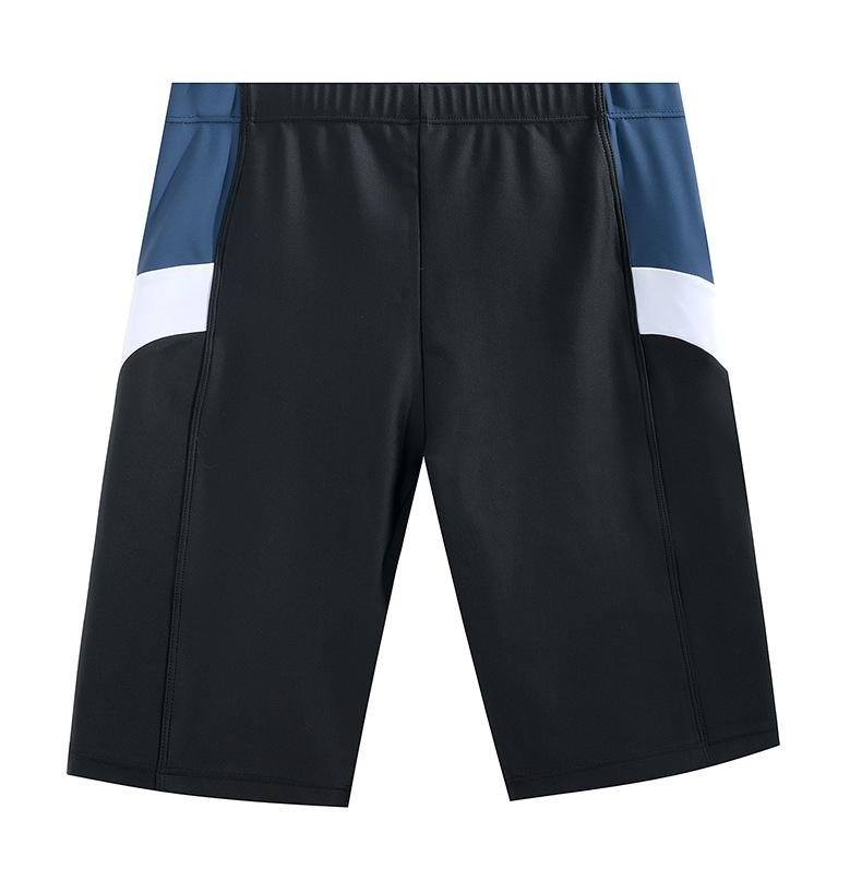 2026 Men's Trendy Mid-Length Pure Black Swim Trunks, Customizable