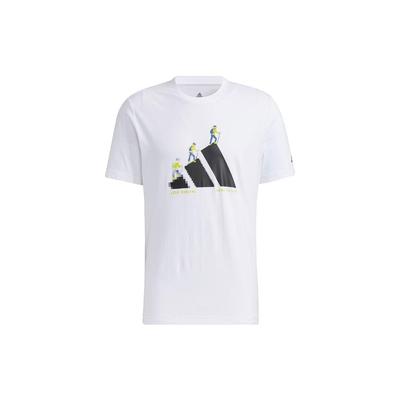 adidas More Od Gfx Pixel Print Sports Outdoor Round Neck Short Sleeve T-Shirt Unisex Tops White GN7321