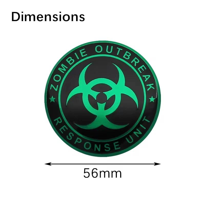 4pcs 56mm 60mm For Zombie Outbreak Emblem Car Wheel Center Cover Sticker Universal Rim Hub Caps