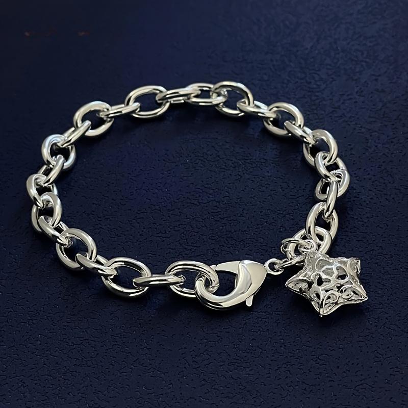 Cute   Copper Buckle Star Chain Bracelet for Women Lady Men, Suitable for Lover Woman Men Fashion Jewelry Party Gifts